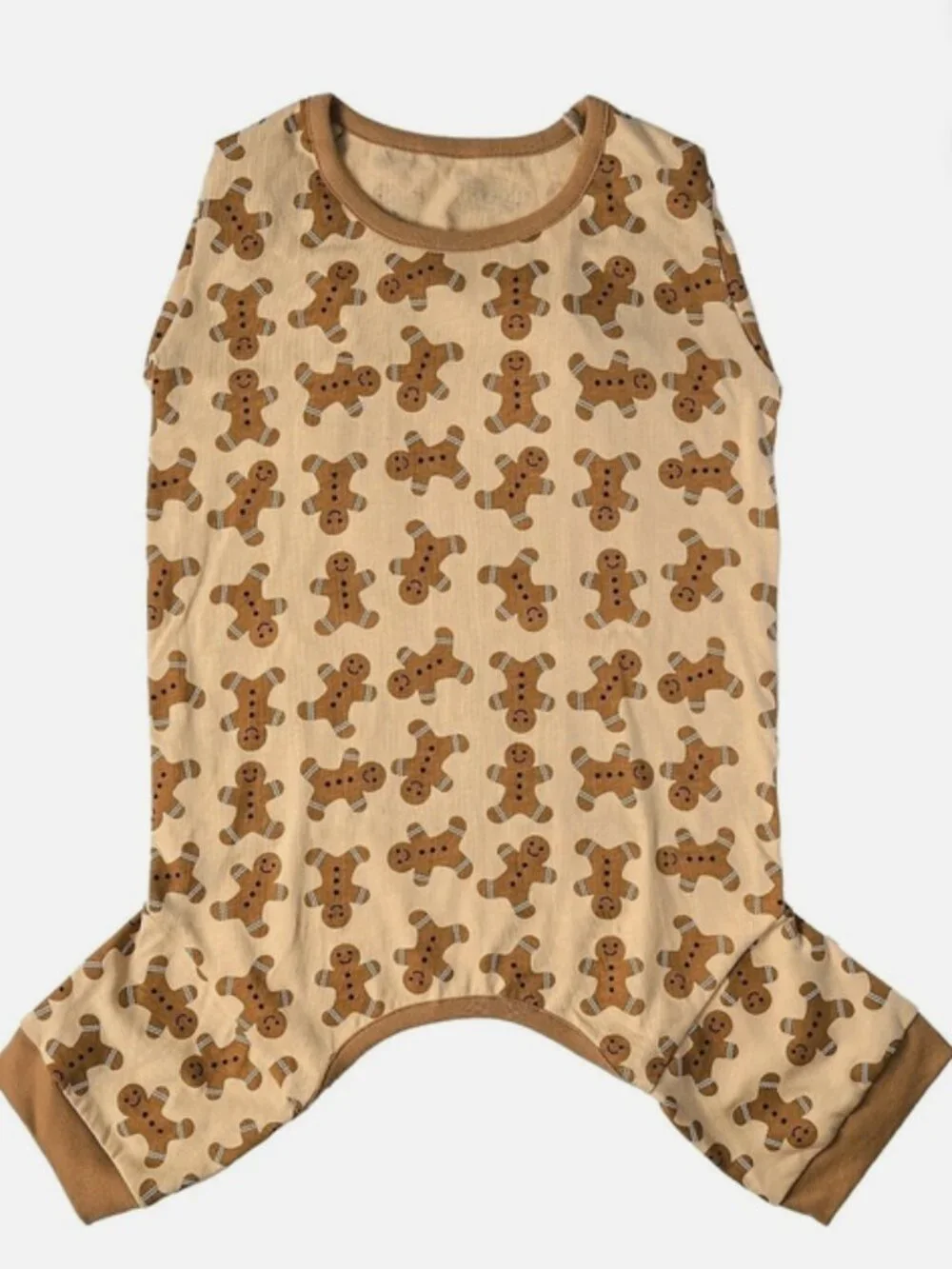 EUC ~ Vibrant Life Gingerbread Man Dog Pajamas, XL - Beige